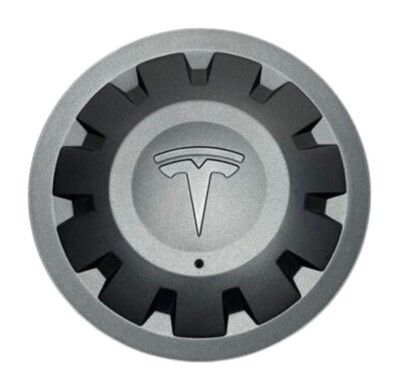 Aftermarket Tesla UberTurbine Charcoal Metallic Wheel Center