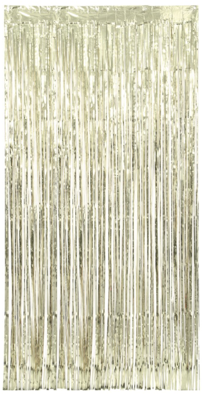 Gold Foil Fringe Door Curtain 3.25 ft x 6.5 ft Birthday Celebration Party