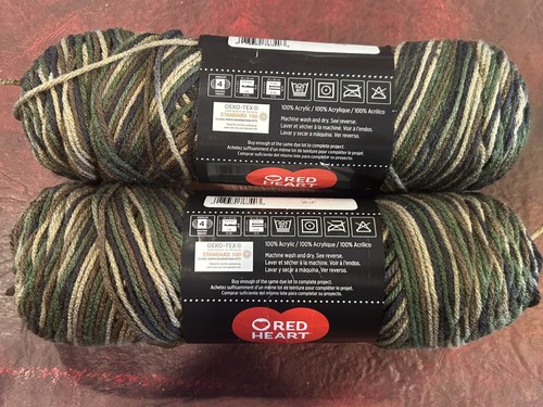 2 Skeins of Red Heart Super Saver Yarn Color: Camouflage - 236 yds NEW! - Picture 4 of 4
