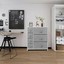 gray and white 7 drawers dresser furniture storage tower unit for bedroom hallwa