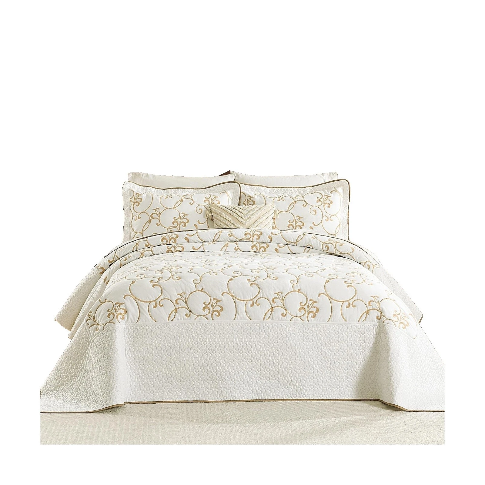 King Edredones Blanco Art Deco, colchas y cobertores para cunas