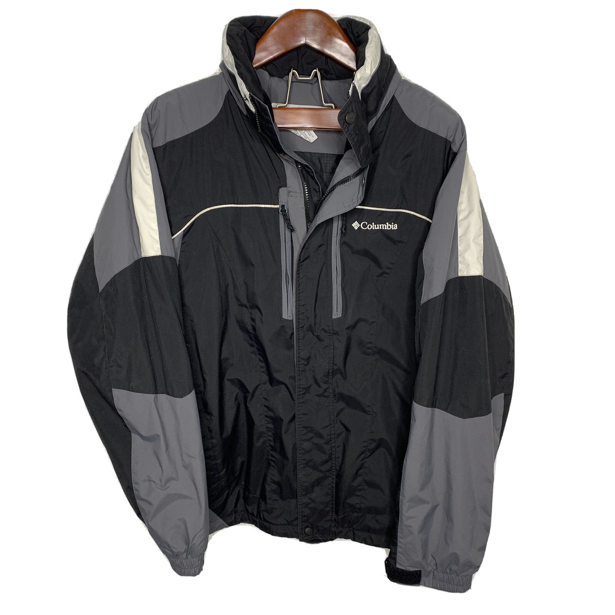 ジャケット・アウター 00s Columbia hard shell hooded jacket Columbia Windbreaker Hardshell Jacket Retractable Utility Pocketed