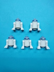 Lego Star Wars Lot 5 Minifigures Astromech Droid R2-D2 Gray Head 10188 10225!