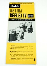 U292445 Kodak Retina Reflex IV Product Brochure Genuine Original 1964