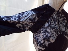 Running Track suit 80's black White jacket/wind breaker and pants sm. petite
