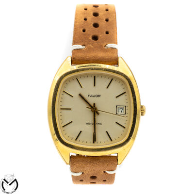 FAVOR Automatik Uhr ETA 2783 Stahl plattiert Herrenuhr 933st22