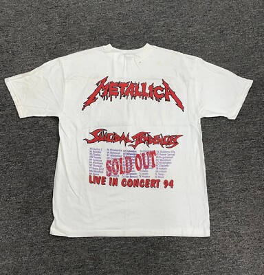 Vintage Metallica 1994 Summer Tour T-Shirt ~ Suicidal Tendencies 
