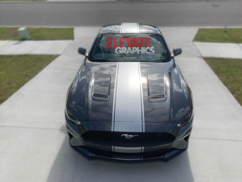 Para Ford Mustang Rayas Sólidas Rally Gráficos Vinilo 3M Calcomanías Pegatinas 2018-2023 Foto 3 de 4