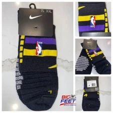 Nike Kobe Black Mamba Edition Elite NBA LA Lakers Authentic Quarter Socks