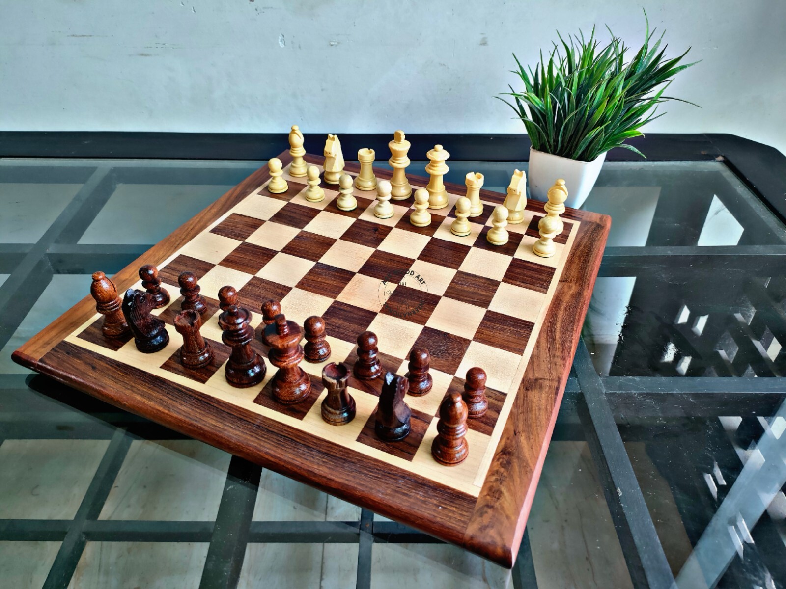 Tablero de ajedrez magnético de palo de rosa para el hogar, la oficina, los v...