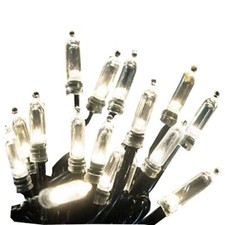 Product Works 8-Function 150 Clear Mini LED String Lights, Black Wire, 32 Feet