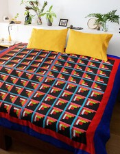 Patchwork Sparkling Diamond Log Cabin FINISHED QUILT