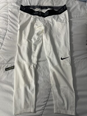 Nike Men s Pro Dri-Fit Tights 3/4 Basketball Tights 3XL White 925821-100 NEW