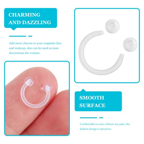 18 Pcs Nose Ring and Eyebrow Nail Set Miss Work Piercing Piercings Hoops Kits - Picture 2 of 11