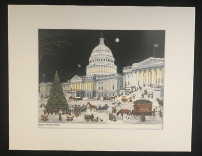 ''Capitol Hill Music-Makers'' by Carol Dyer 11 x 14 Matted Folk Art Print