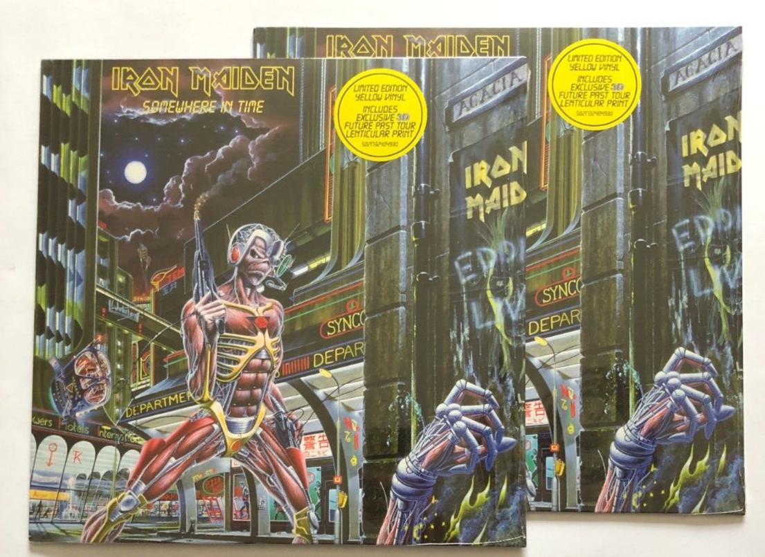Iron Maiden Somewhere In Time Yellow Vinyl Lenticular Cover