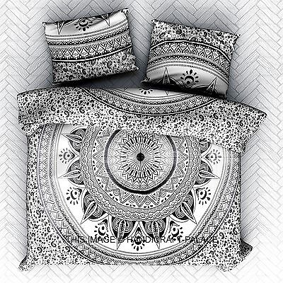 Indian Bed Sheet Bedding Set Hippie Ombre Mandala Tapestry Queen Blanket Throw