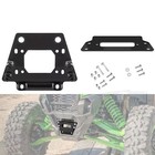 WSAYS UTV Front Heavy Winch Mount Plate Bracket Kit For Kawasaki Teryx KRX 1000