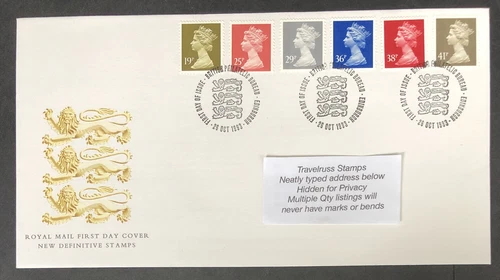 GB 1993 FDC NEW DEFINITIVES (26th OCT) BUREAU PMK - FREE UK P&P