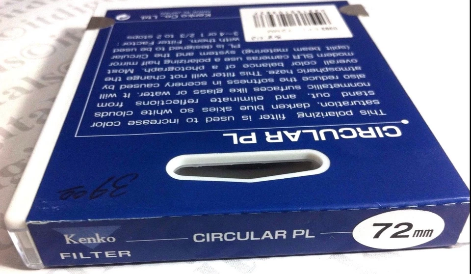 Kenko 72mm CPL CIRCULAR POLARIZER FILTER Pro CPL 72 mm PL-CIR Polar Pola Japan - Image 2 of 3