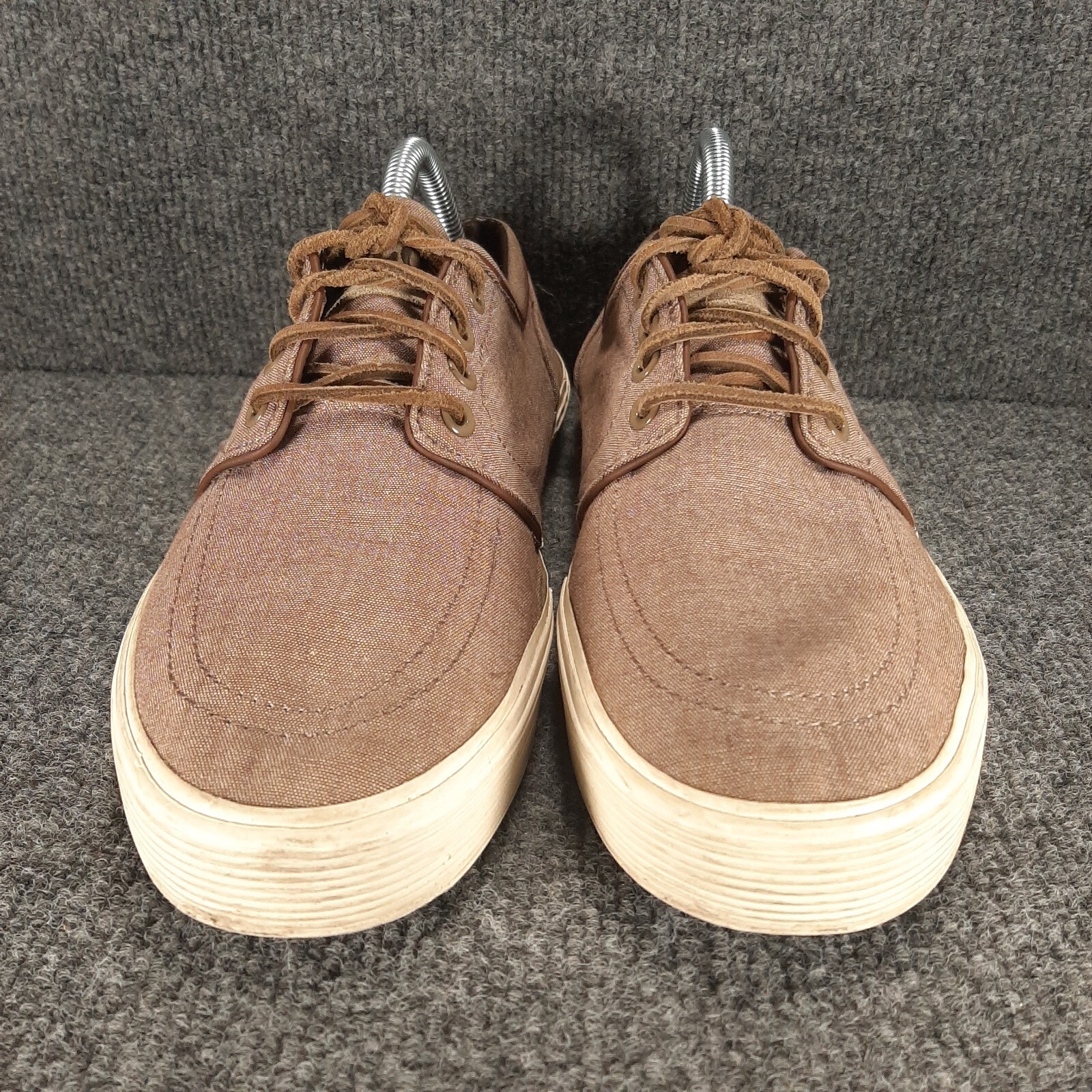 PONY Polo Ralph Lauren Faxon scarpe sneakers basse tela uomo 8 5 D marrone stringate