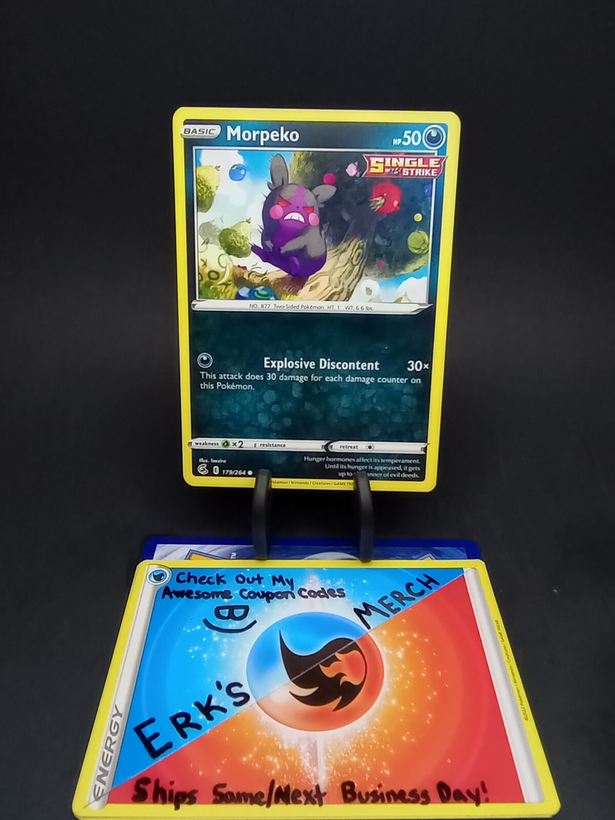 Morpeko 179/264 Fusion Strike Regular Common Pokemon Card 