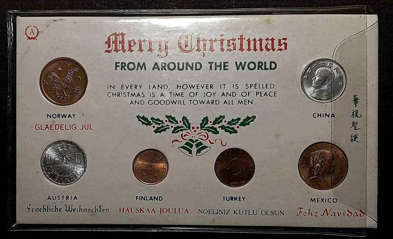 Merry Christmas From Around the World UNC 6 Coin Set