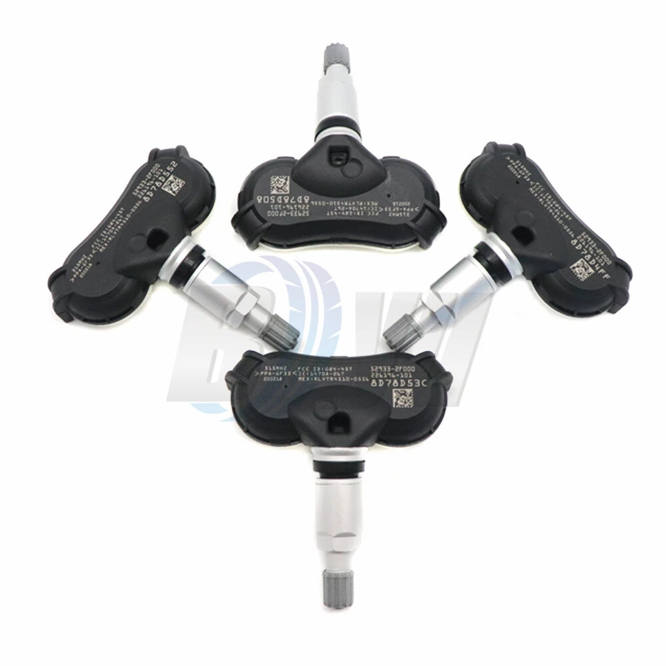 52933-2F000 Juego de 4 piezas TPMS aptos para sensores de presión de neumáticos Kia Hyundai 315 MHz Foto 3 de 4