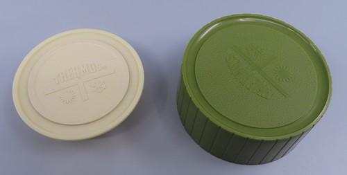 Vintage Olive Green Pint Size Thermos Bottle 7202 USA Filler Stopper Cup - Picture 6 of 10