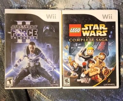 Nintendo Wii Star Wars The Force Unleashed 2 Lego Star Wars Two Game Lot Tested