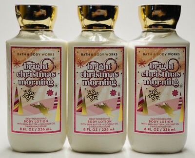 3 Bath & Body Works BRIGHT CHRISTMAS MORNING Lotion Cream