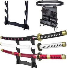 Roronoa Zoro Wooden Sword 3 Katanas 105cm Katanas One Piece JT10000