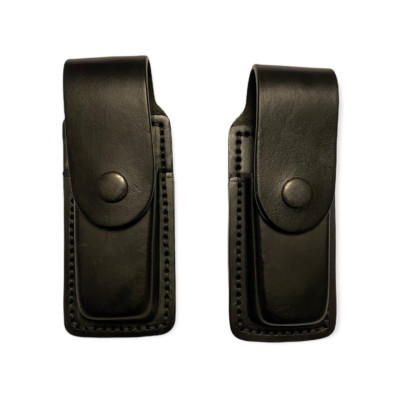 2X DOUBLE STACK LEATHER MAG POUCHES