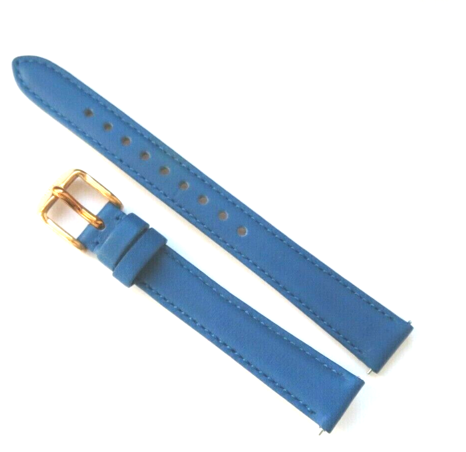 Fossil Original Replacement Leather Strap ES3795 Watch Band Blue 14 mm