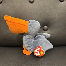*Extremely Rare* Ty Scoop the Pelican Beanie Babies 1st Gen With Errors On Tag