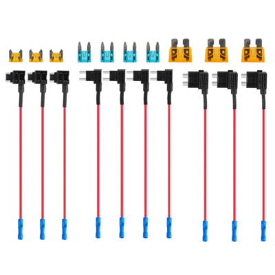 10X 12V Car Add-a-Circuit Fuse Adapter w/ Standard Mini TAP Blade Fuse Holder M