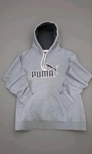 PUMA Men's Essentials Big Logo Hoodie in gray.