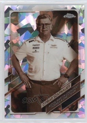 2021 Topps Chrome Sapphire Formula 1 F1 Crew Negative /100 Otmar Szafnauer 07o4