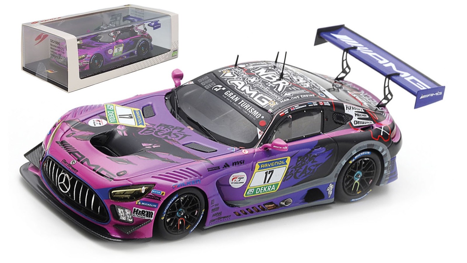 Spark SG1006 Mercedes-AMG GT3 #17 'Get Speed' Nurburgring 24hr 2025 - 1/43 Scale