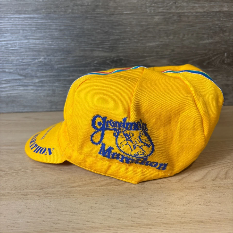 Винтажная бабушки марафон шляпа бегунов короткие поля крышка желтый работает короткие поля - Изображение 4 из 4