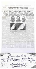 Frank Borman Signed Apollo 8 