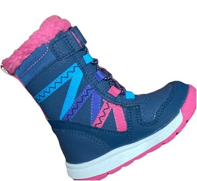 Merrell Snow Crush 2.0 Waterproof Boots Snow Rain Navy/pink Size 4M Kids Youth
