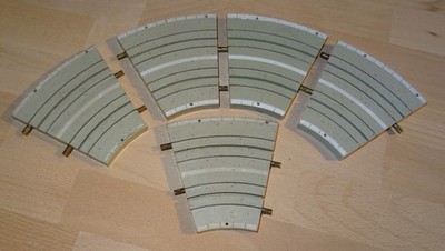 F08 2 Faller AMS 433001  Schienen 5 Stück mit weißem Rand gebraucht