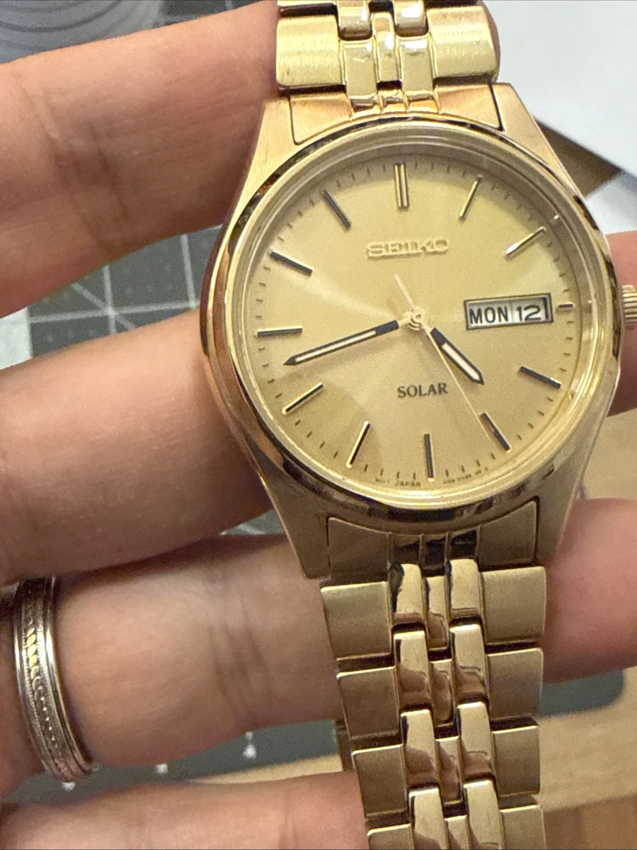 Seiko Solar Gold Analog Wristwatches for sale | eBay