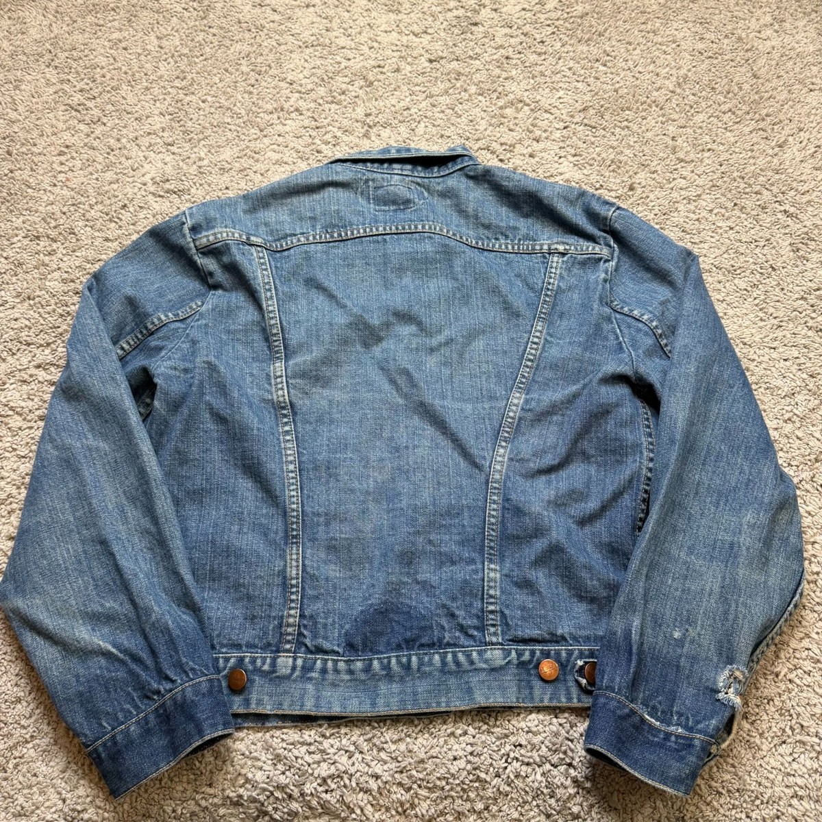 Vintage 60s 70s Wrangler 124MJ Denim Trucker Jacket Size 46 USA