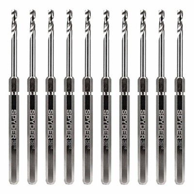 Spyder 600645-10 Hex10 1/2-In HSS Quick Change Hole Saw Arbor Pilot Bit 10-Pack