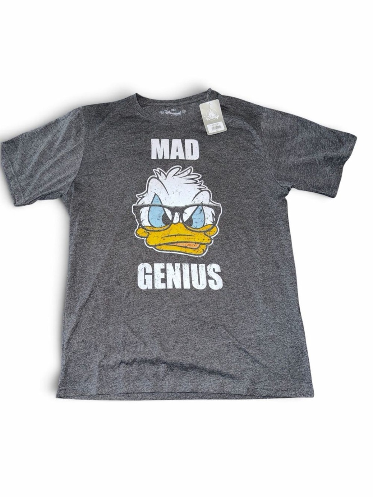 RARE NWT Disneyland Paris Donald Duck 'Mad Genius' Graphic Tee Sz. XL