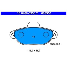 Satz Bremsbeläge Bremsklötze vorne für Fiat Seicento-600 187 | 645032