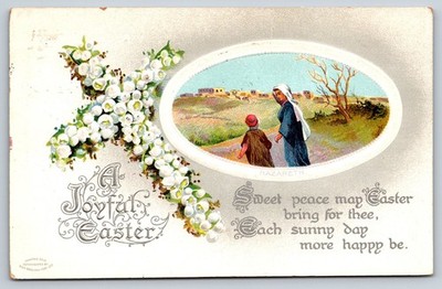 Vintage Postcard A Joyful Easter Embossed
