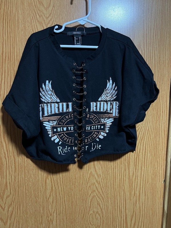 Forever 21 Juniors' Ladies' Black Shirt, Size Small